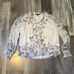 NWOT WHBM Butterfly Blouse XS